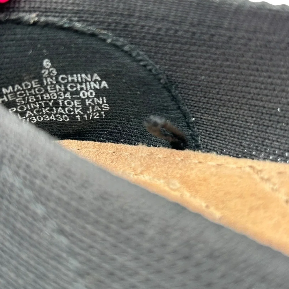 Old Navy Womens Pointy‎ Toe Knit Ballet Flats Blackjack Black Size 6